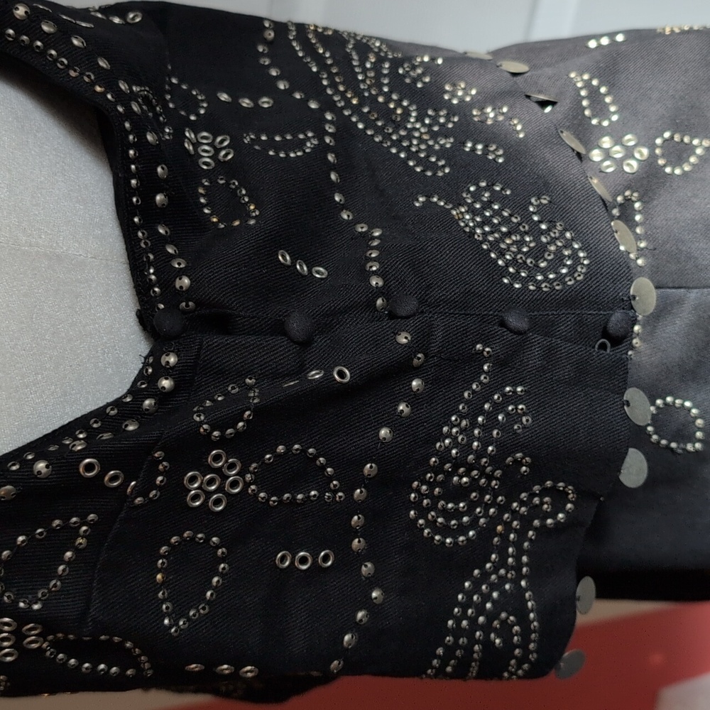 Free People Seven Wishes Black Mini Dress NWT - Picture 4 of 12
